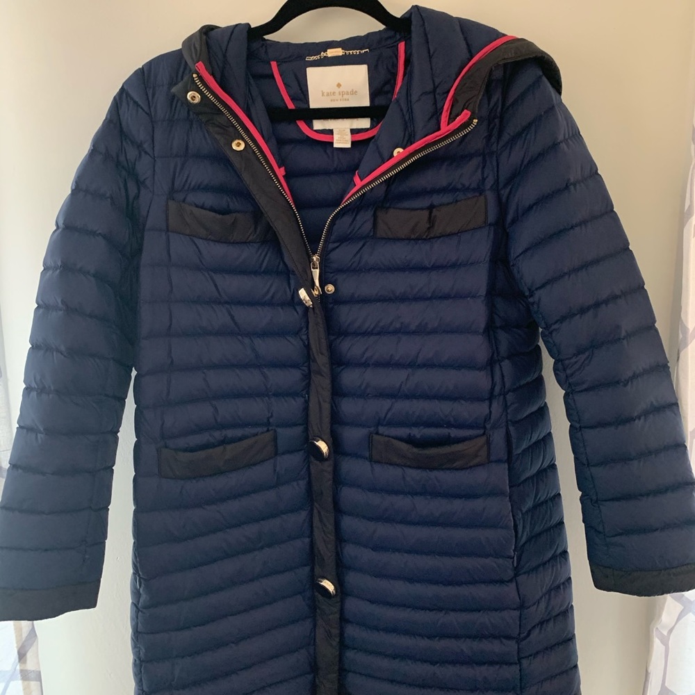 Kate Spade Navy Puffer Coat